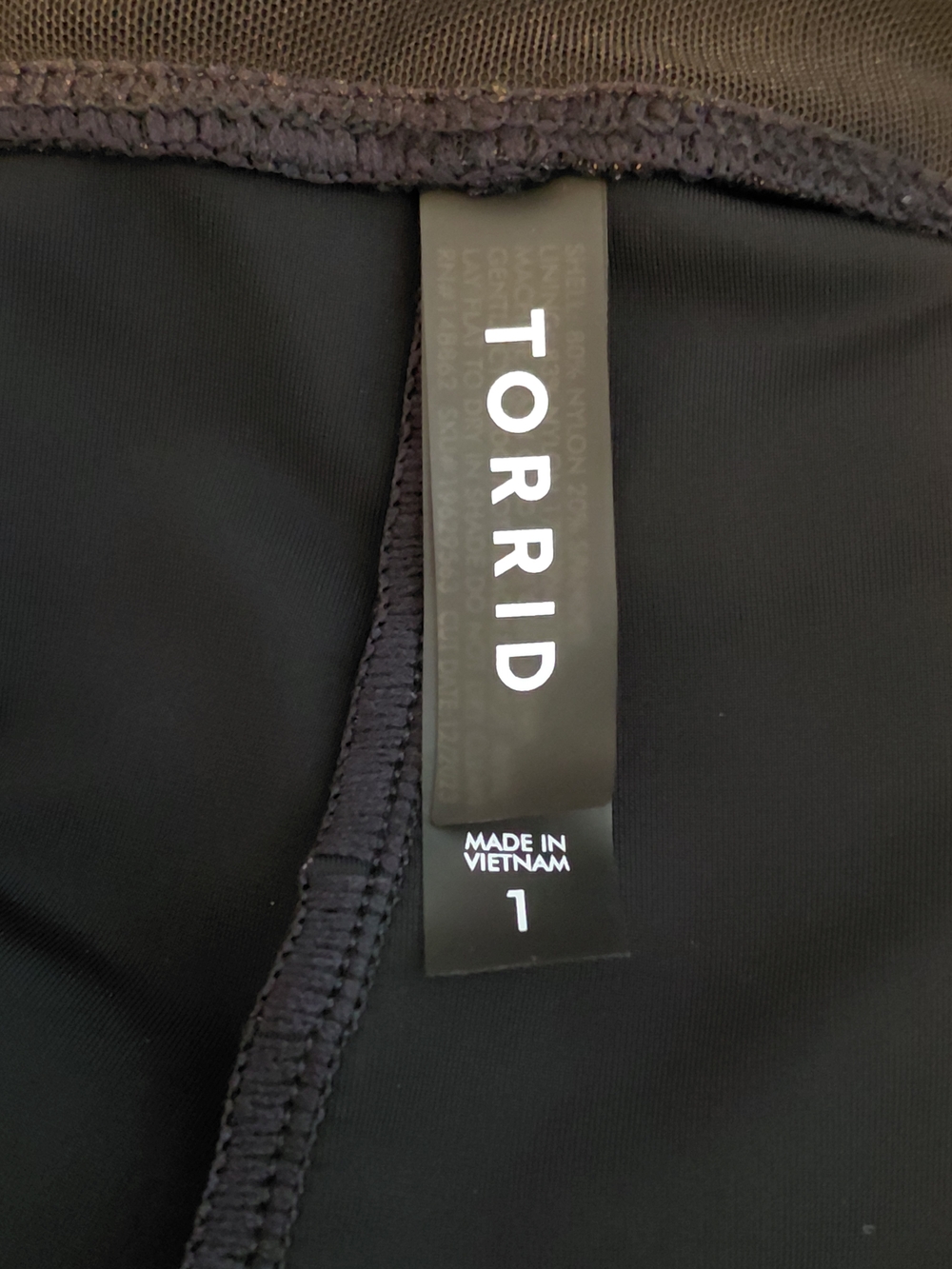 Torrid Size 1 Black Swim Coverup Capris 14-16